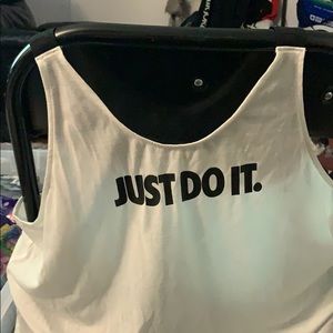 White Nike tank top